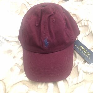 NWT Polo by Ralph Lauren Toddler Boy’s  Burgundy Baseball Cap